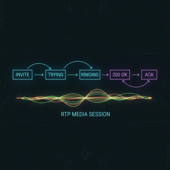 SIP call flow from INVITE to 200 OK and RTP media session
